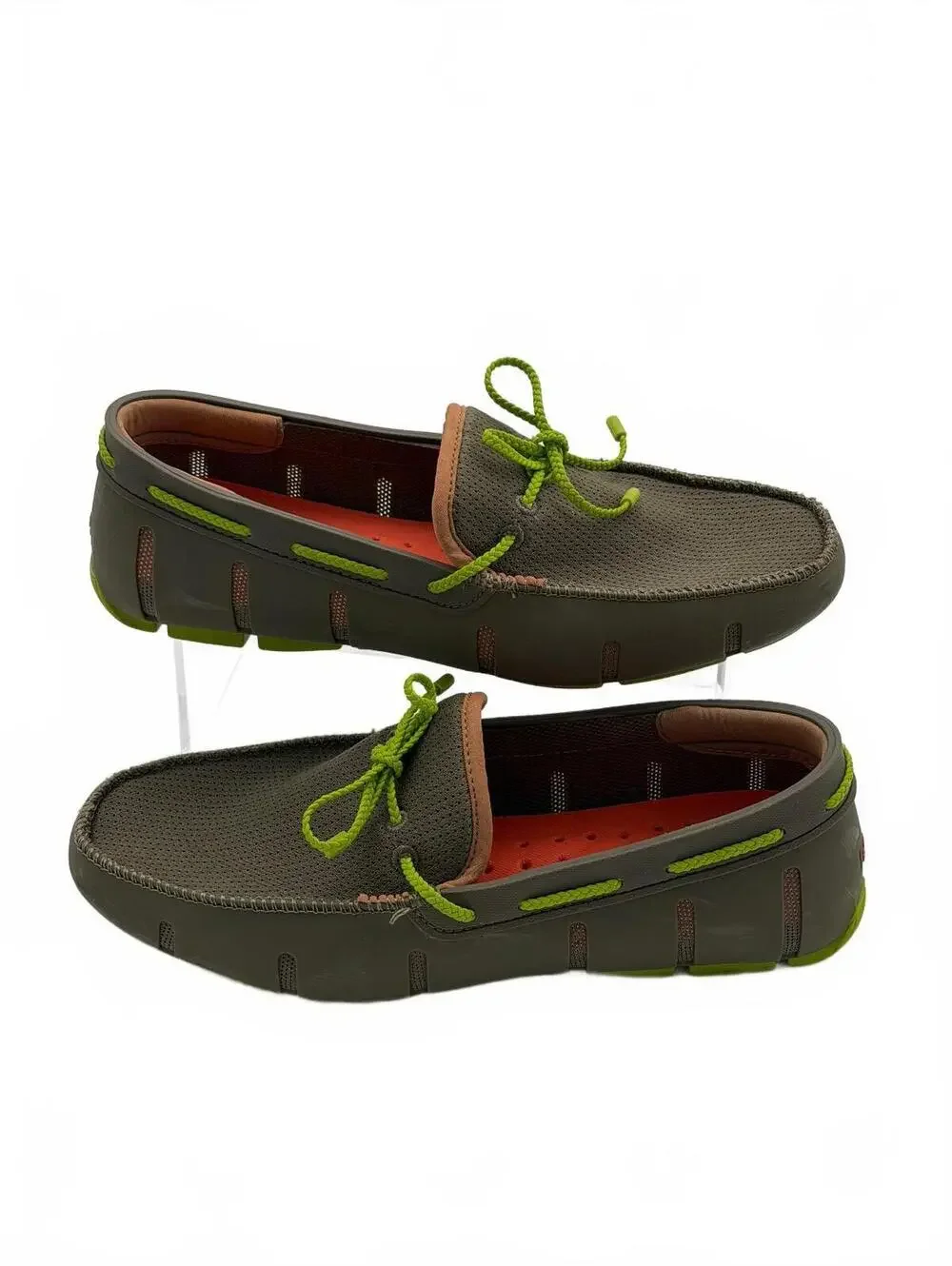 SWIMS Men's size 8 Braided Lace Loafer Shoes - Khaki Free Shipping